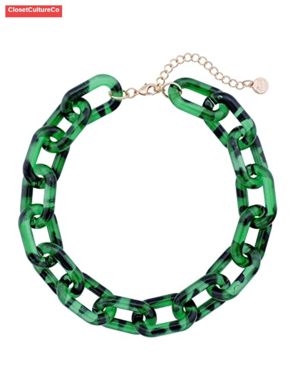 Chunky Oval Link Curb Chain Choker Necklace Lobster Clasp Adjustable